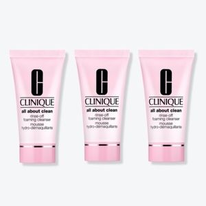 Clinique All About Clean Rinse-Off Foaming Cleanser (1 fl oz. / set of 3)
